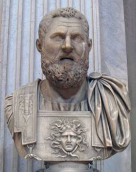 Pertinax Roman Emperor in 193 CE Musei Vaticani Roma